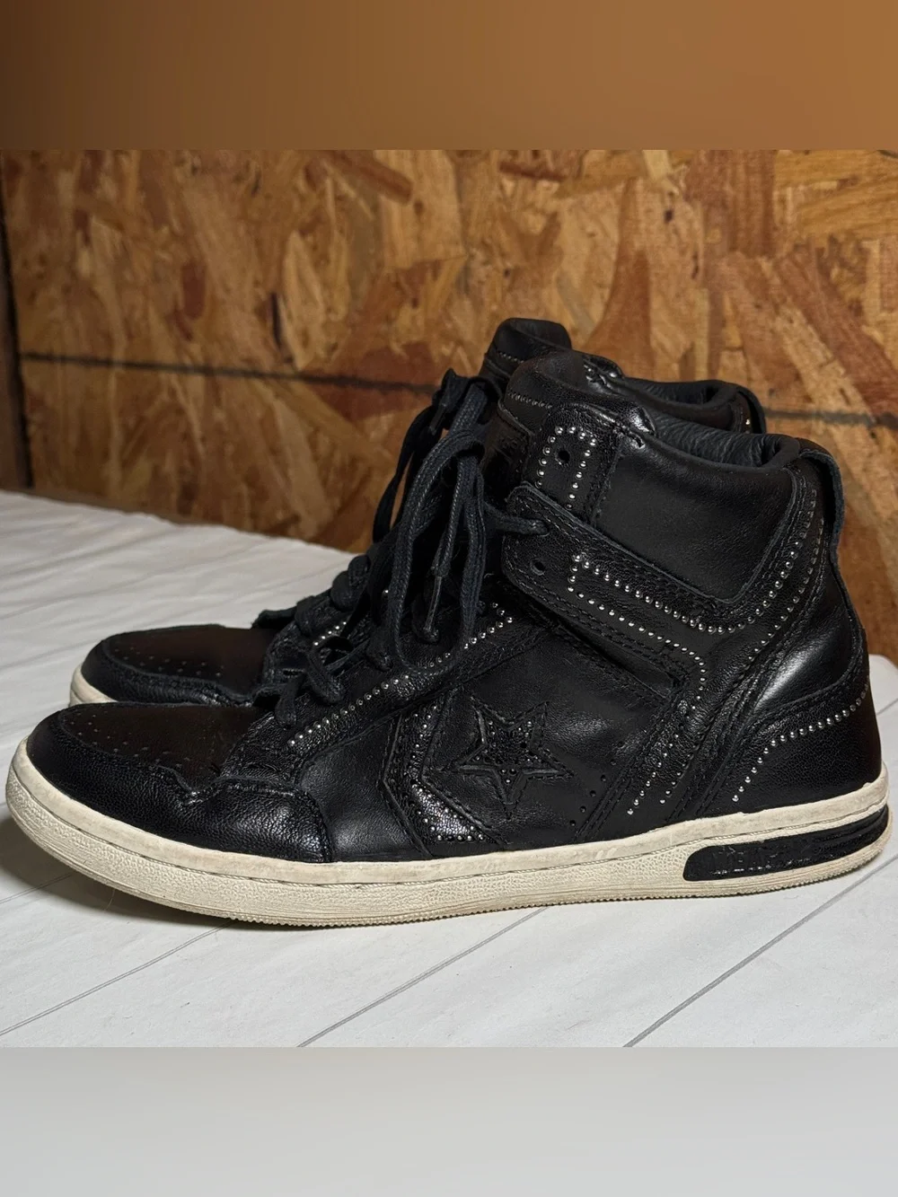 Converse x John Varvatos Weapon Mid Sneakers Studded Streetwear Unisex‎ Womens 8